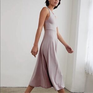 Aritzia Wilfred Beach Dress open back criss cross creme S